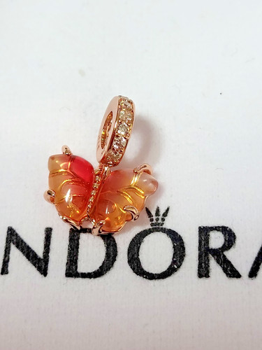 Ciondolo pandora farfalla rosa - ciondolo,