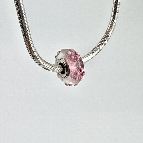 Ciondolo pandora murano fiori - ciondolo,